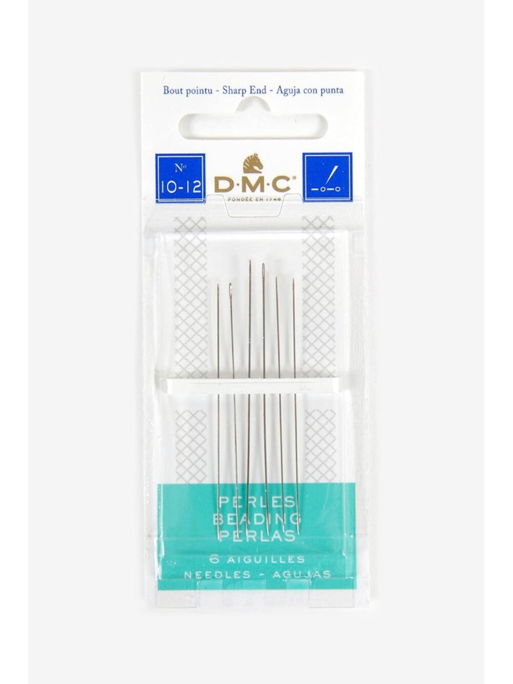 1764-10/12 Beading Hand Needles, 6-Pack, Size 10/12
